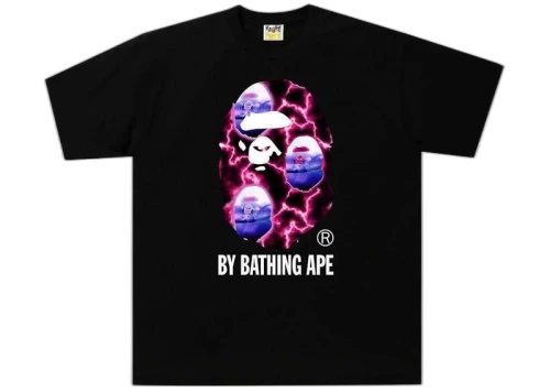 BAPE Lightning Relaxed Fit Tee Black