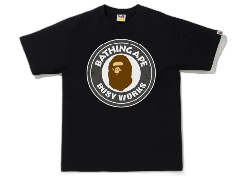 BAPE Line 1st Camo Busy Works Tee Black/Black