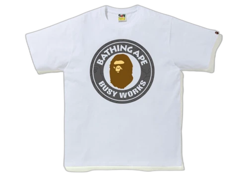 BAPE Line 1st Camo Busy Works Tee White/Black