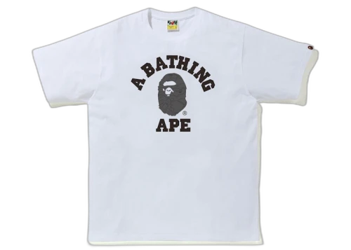BAPE Line 1st Camo College Tee White/Black