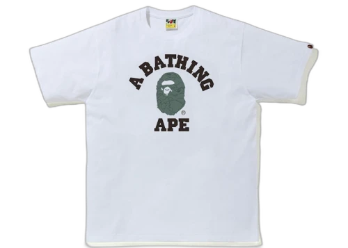 BAPE Line 1st Camo College Tee White/Green