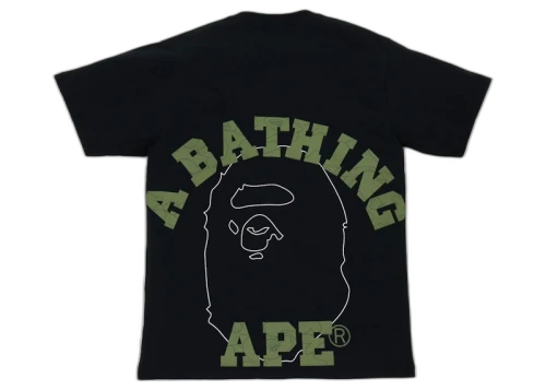 BAPE Line 1st Camo Face Over College Tee Black/Green