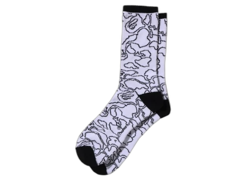 BAPE Line Camo Socks White