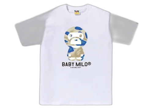 BAPE Liquid Camo Baby Milo Tee White/Blue
