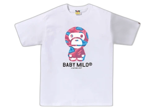 BAPE Liquid Camo Baby Milo Tee White/Pink