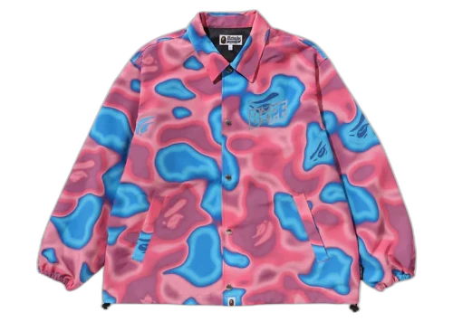 BAPE Liquid Camo Bape Sta Relaxed Fit Coach Jacket Pink