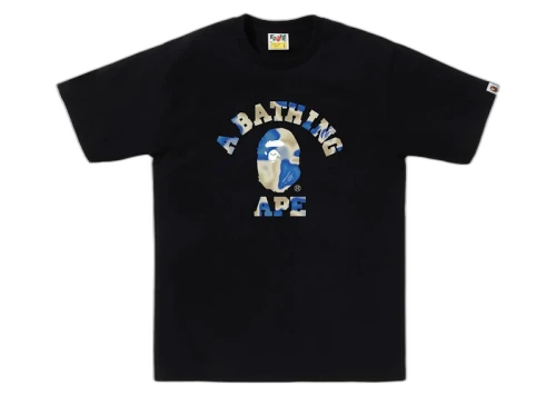 BAPE Liquid Camo College Tee Black/Blue