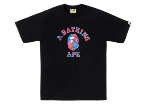 BAPE Liquid Camo College Tee Black/Pink