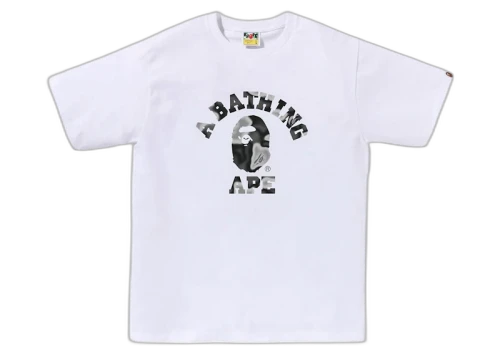 BAPE Liquid Camo College Tee White/Black