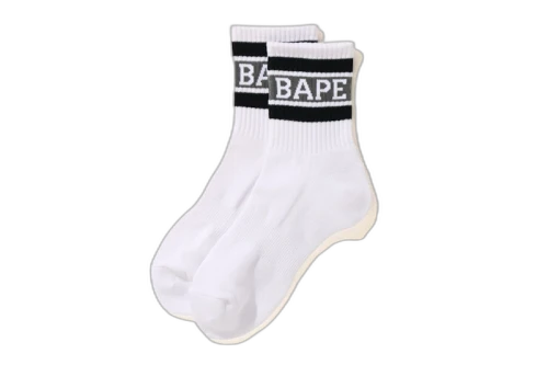 BAPE Logo Ankle Socks Black