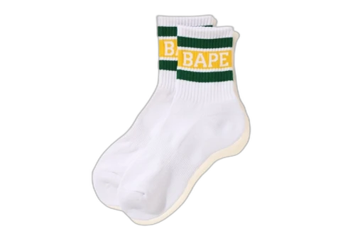 BAPE Logo Ankle Socks Green