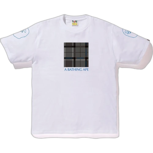 BAPE Logo Check Box Tee White/Black