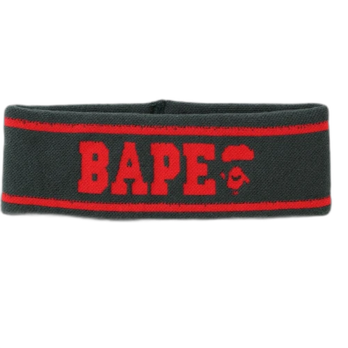 BAPE Logo Headband Olive/Red
