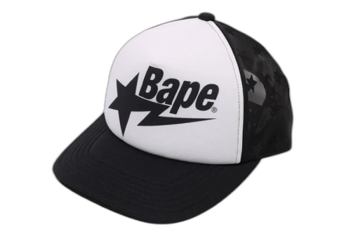 BAPE Logo Mesh Cap (SS25) Black