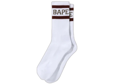 BAPE Logo Socks Burgundy