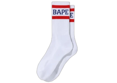 BAPE Logo Socks Red