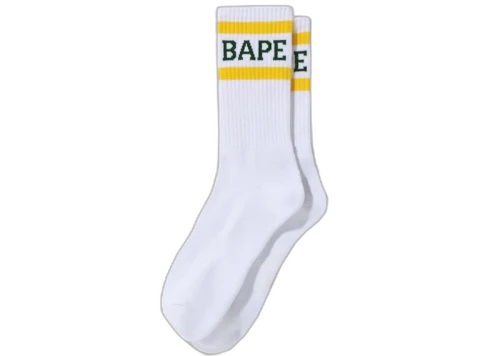BAPE Logo Socks Yellow