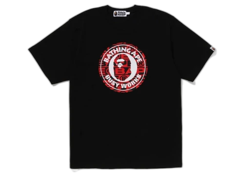 BAPE Lux Sport Pattern Busy Works Tee Black