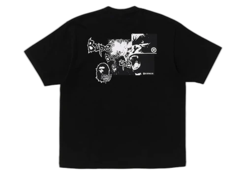 BAPE Mad Ape Graphic Logo Relaxed Fit Tee Black