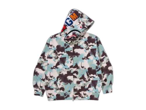 BAPE Map Camo Shark Full Zip Hoodie Multicolor