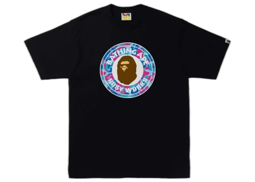 BAPE Marble Camo Busy Works Tee Black