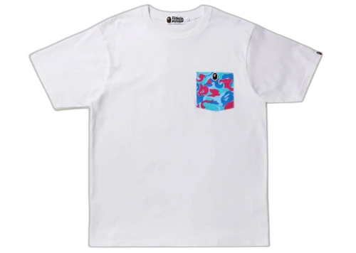 BAPE Marble Camo Pocket Tee White