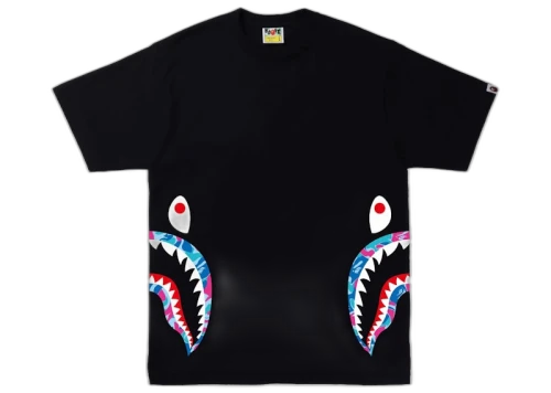 BAPE Marble Camo Side Shark Tee Black