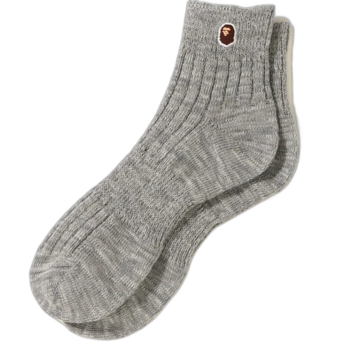 BAPE Melange Ankle Socks Grey
