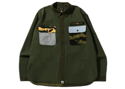 BAPE Military Crazy Pattern Relaxed Fit Shirt Multi
