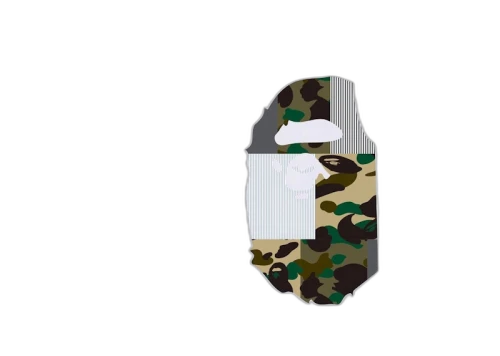 BAPE Military Crazy Side Big Ape Head Tee White