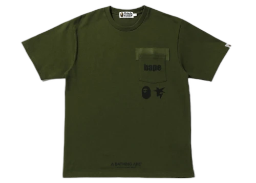 BAPE Military Heavy Weight Pocket Tee Olivedrab