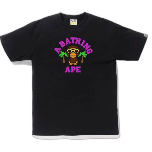 BAPE Milo College Summer Tee Black
