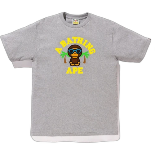 BAPE Milo College Summer Tee Gray