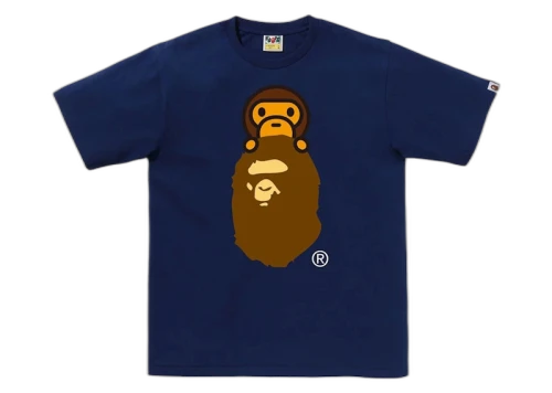 BAPE Milo On Ape Head Tee Navy