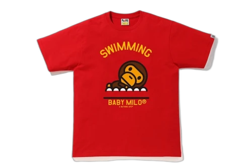 BAPE Milo Swimming Sports Tee Red