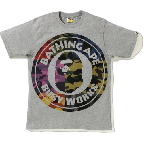 BAPE Mix Camo Big Busy Works Tee Grey