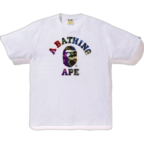 BAPE Mix Camo College Tee White