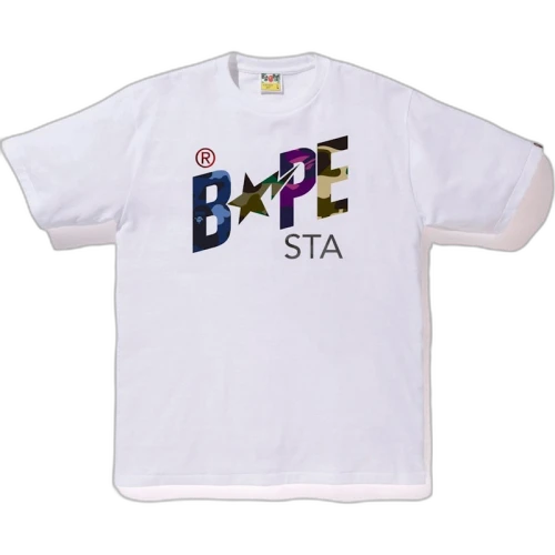 BAPE Mixed Camo Bapesta Tee White