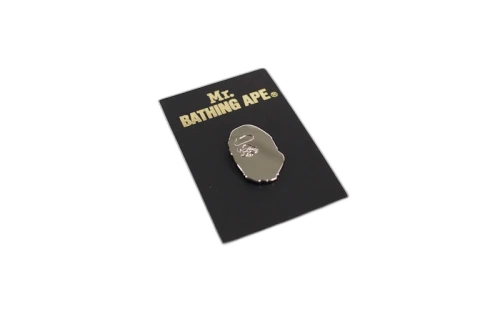 BAPE Mr. Bathing Ape Apehead Pin Silver