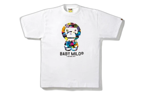 BAPE Multi Camo Baby Milo Tee White
