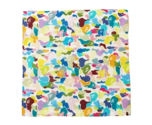 BAPE Multi Camo Bandana White