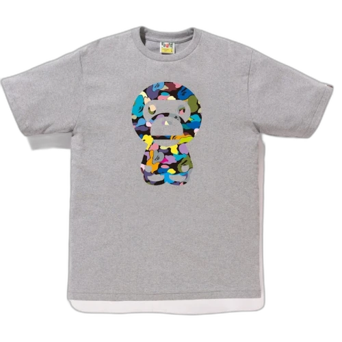 BAPE Multi Camo Big Baby Milo Tee (SS18) Gray