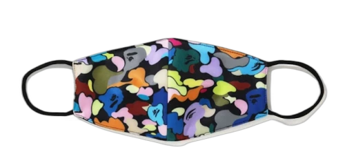 BAPE Multi Camo Facemask Black