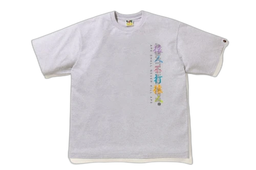 BAPE Multi Camo Kanji Relaxed Tee Gray