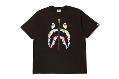 BAPE Multi Camo Shark Relaxed Tee Brown