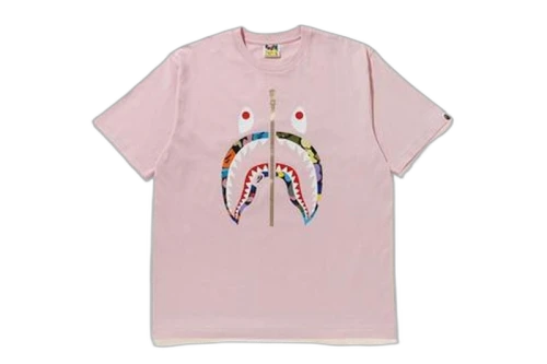 BAPE Multi Camo Shark Relaxed Tee Pink