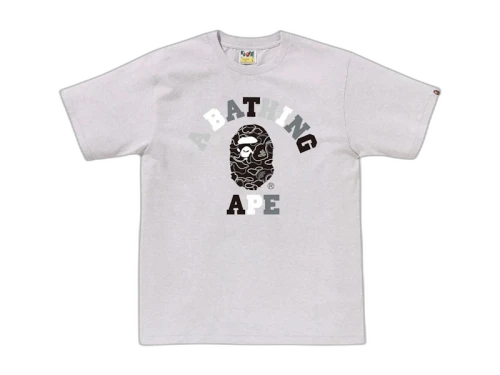BAPE Neon Camo College Tee Grey