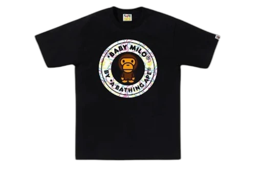 BAPE Neon Camo Milo Busy Works Tee Black