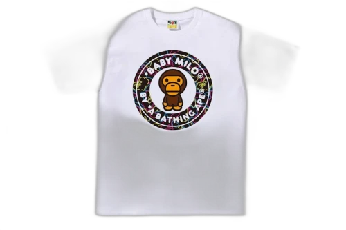 BAPE Neon Camo Milo Busy Works Tee White