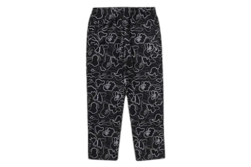 BAPE Neon Camo Relaxed Fit Track Pants Black